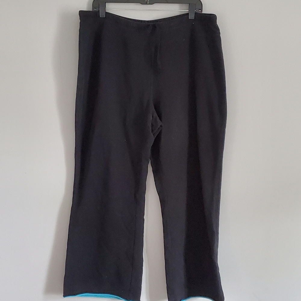 sport black blue wide leg lounge pajama 18 20